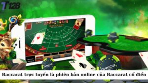 Baccarat trực tuyến là phiên bản trực tuyến của trò chơi baccarat cổ điển