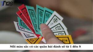 Mỗi màu sắc có các quân bài đánh số từ 1 đến 9