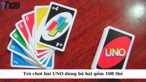 Trò chơi bài UNO có thể chơi từ 2 đến 10 người, với bộ bài gồm 108 thẻ